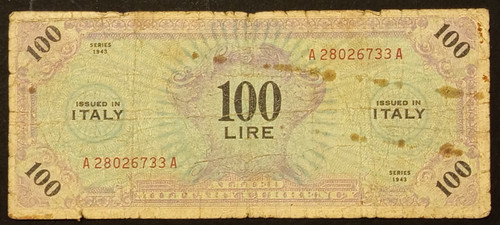 100 lire 1943 - am, regno