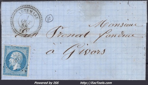 France 14a sur lettre - france, n°14a