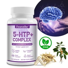 5 Capsule HTP, Supporto Serotonina per Sonno e Stress, Perdita di Peso