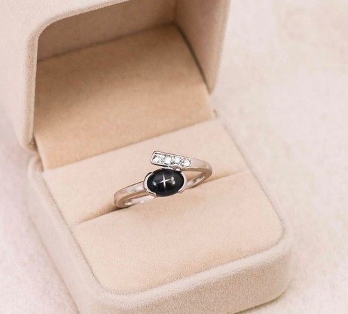 Anello vintage stella - , nera