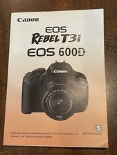 Canon Rebel T3i EOS 600D Manuale Istruzioni Proprietario NUOVO Versione Spagnola