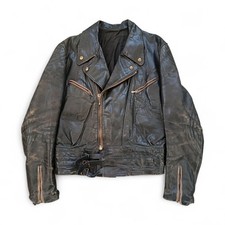 50s 60s Vintage Black Leather