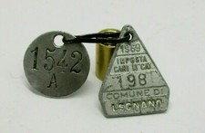 ?  ANTICA MEDAGLIETTA PER CANI + TASSA COMUNE DI LEGNANO EPOCA 1969- M-750
