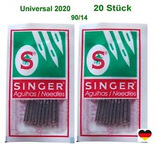 Singer 20 aghi per macchina da cucire 90/14 sistema pistone piatto universale 2020 