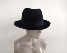 Cappello in feltro nero da donna 100 % lana tg.57 Intrend