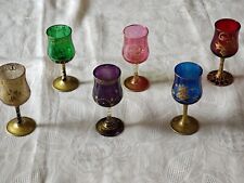 Bicchieri vetro fattura ignota Made in France decorati a mano