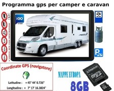 CAMPER CARAVAN PROGRAMMA GPS ITALIA/EUROPA + MAROCCO CAMPEGGI AREE DI SOST
