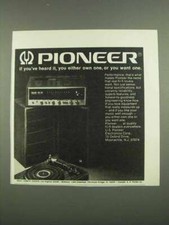 1974 Pioneer Hi-Fi Stereo Ad -