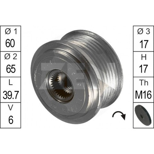 Puleggia alternatore per ford - alternatore,