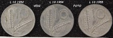 1952 MONETE da 10 LIRE 1954 di 1955 REPUBBLICA in SPIGA ARATRO MONETA ITALIA