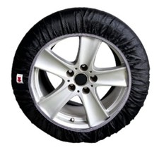 Calze da Neve Omologate Italia EN 16662-1 due Catene da Neve in Tessuto per Auto