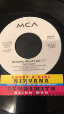 NIRVANA About a girl  AEROSMITH Blind man RARO + Sticker 45 Giri 7" Juke Box