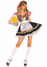 Costume Dirndl Oktoberfest blu lusso abito tradizionale donna Dirndl Baviera Tirolo KK