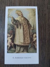 Sant'Ambrogio, Holy Card, Paco 77, Preghiera di Andrea C. Ferrari