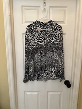 Blusa Zara XL bianca nera