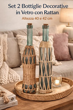 Set 2 Bottiglie Decorative in