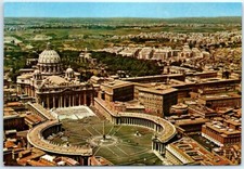 Cartolina - Veduta aerea, Basilica di San Pietro - Roma, Italia