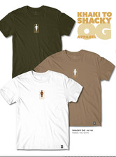 T-shirt skateboard ragazza logo Shacky OG verde o marrone