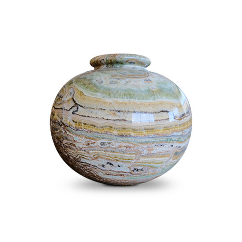 Vaso onice verde scultura - vaso,