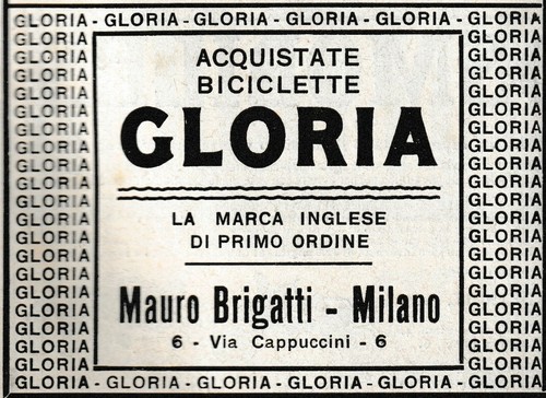 Pubbl 1905 biciclette - biciclette, gloria