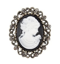Spilla gioiello cammeo - , bianco