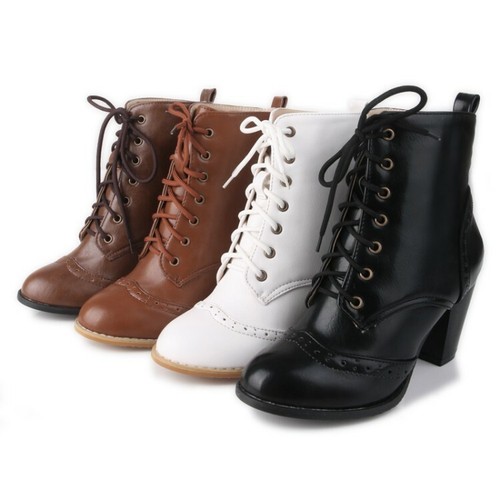 Stivaletti donna brogue retrò - stivaletti,