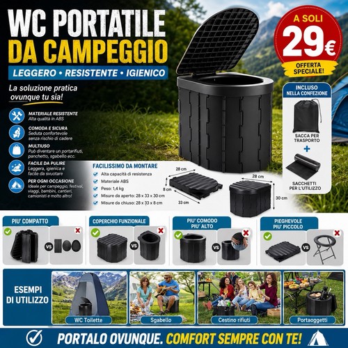 Portatile campeggio - wc, da