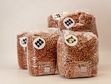 Substrato di grano biologico 5x1 L sterile - sacchetto per coltivazione funghi con microfiltro e porta vaccinazione