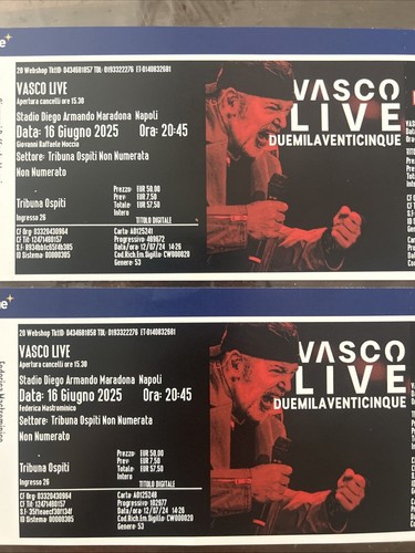 Biglietti vasco rossi 2025 - vasco,