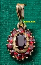 CIONDOLO ORO 18 CARATI GRANATI