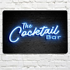 The Cocktail Bar Neon blue