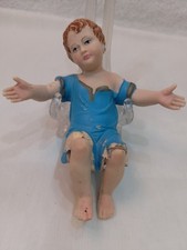 Bambinello Gesù bambino resina cm 10 presepe Natale statuina statuetta vintage