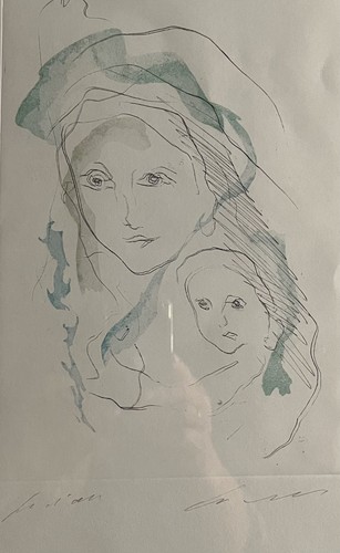 Litografia firmata ernesto - firmata, di