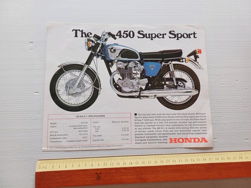 Honda 450 super sport 1968 - cb,