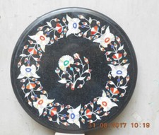 Tavolo tondo marmo nero 18"