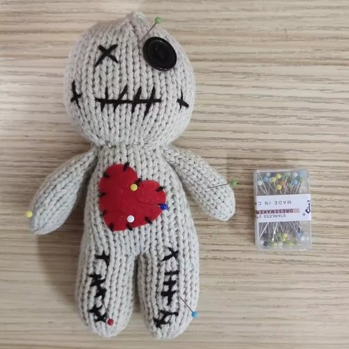 Voodoo doll with pins 14cm - doll,