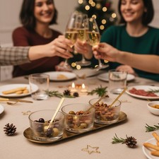 Set aperitivo 3 ciotole vetro