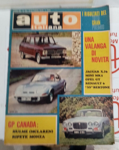Auto italiana ottobre 1968 - auto,