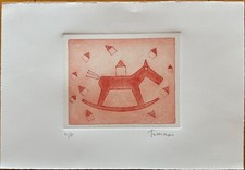 Giuliano Tomaino acquatinta Italo  su fondino 56x38 firmata numerata III/X