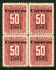 Nicaragua 1901 Numero 50¢ Due