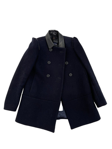 Cappotto maje navy lana - navy, in