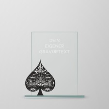 Coppa in vetro POKER con