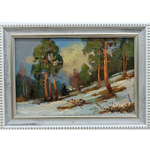 Dipinto olio originale - , alberi