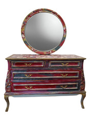 Cassettiera e specchio vintage