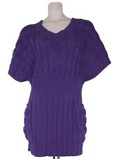 Lavand Mini Abito Corto Dress Vestito Donna Pullover Viola M Medium It 42 Eu 28
