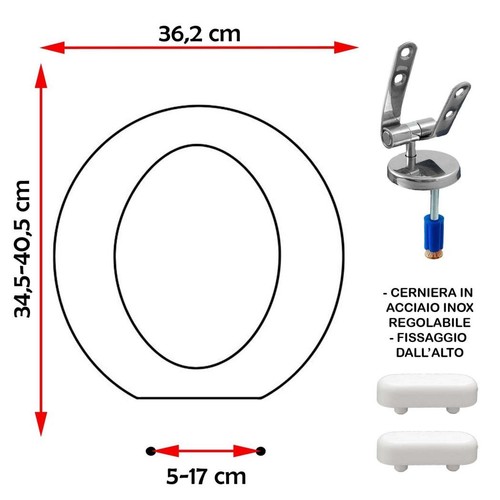 Sedile copriwater compatibile - copriwater,