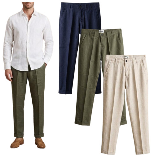 Pantalone uomo lino - uomo,