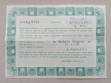 ROLEX Guarantee Warranty Paper Booklet 572.02.100 per Cellini