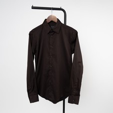 ZARA Camicia Marrone Uomo Slim