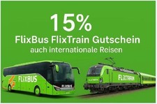 Buono sconto 15% FlixBus & FlixTrain (viaggi internazionali) - SPEDIZIONE VELOCE
